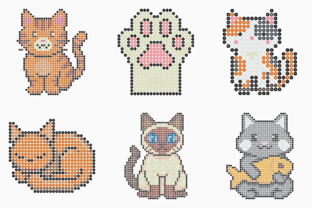 Cat Perler Beads bead patterns