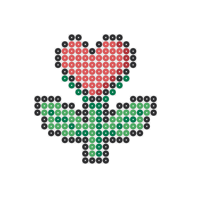 Heart Flower 29×29